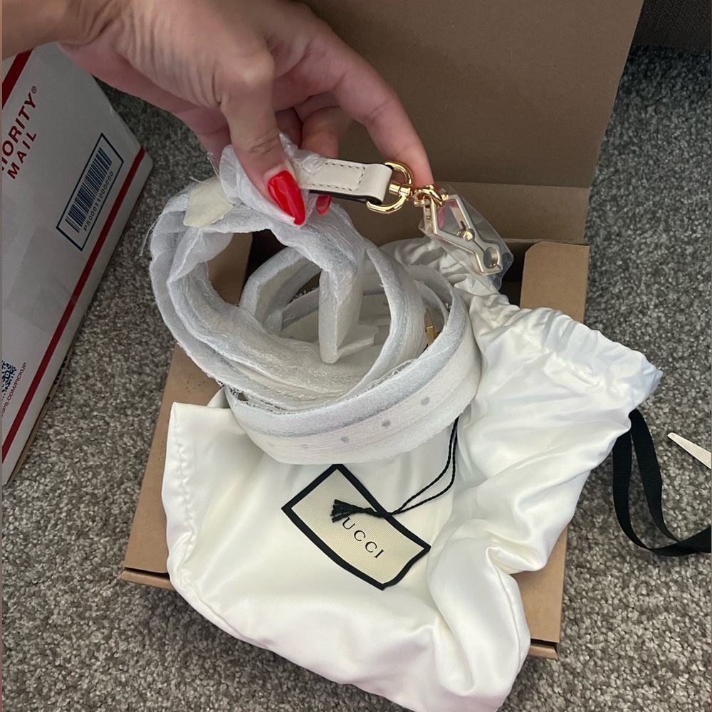 Gucci Sylvie White Strap NWT
